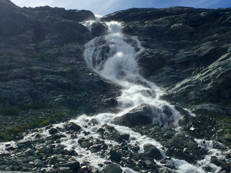 Close up of Railroad Glacier Falls