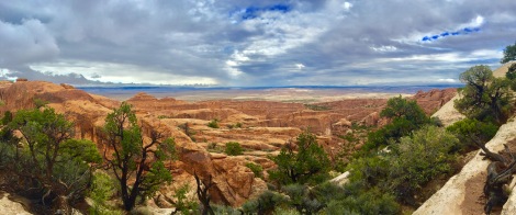 The view from one of the higher points in Devil's Garden, Arches National Park